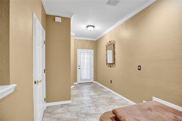 foyer entrance with crown molding