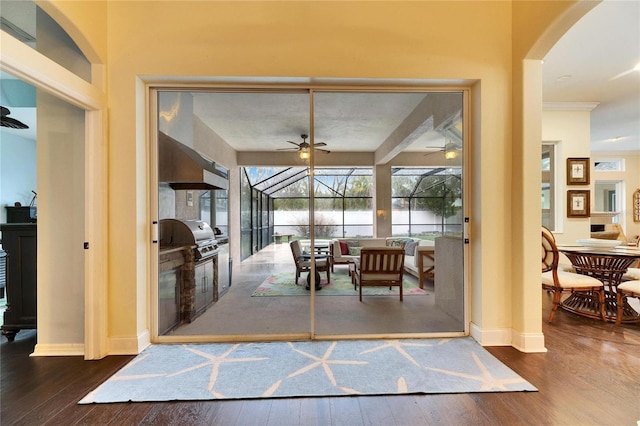 view of sunroom