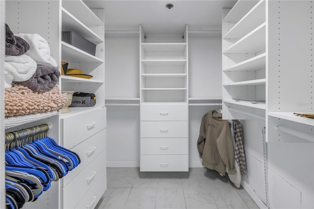 view of walk in closet