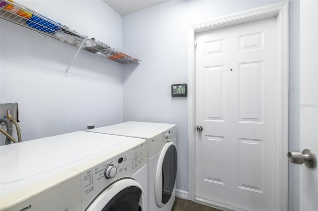 laundry area featuring separate washer and dryer