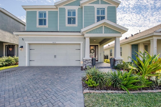 view of front of house featuring a garage