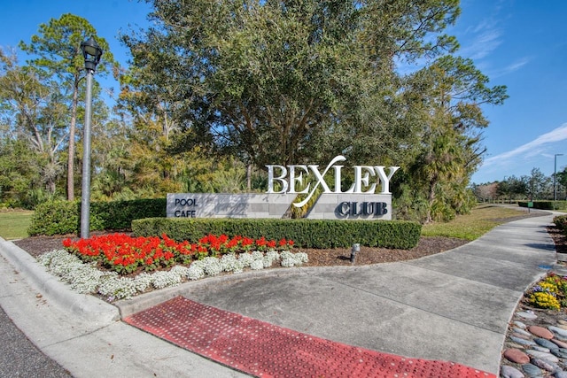 view of community sign