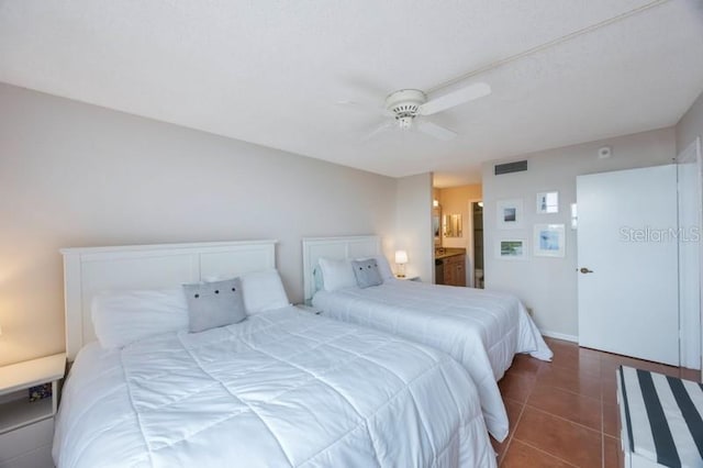6051 Sun Blvd Unit 504, Saint Petersburg, FL 33715 - tiled bedroom featuring visible vents and a ceiling fan