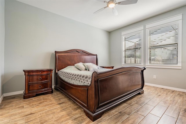 bedroom with ceiling fan