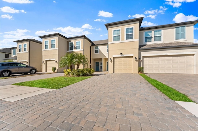 view of property with a garage