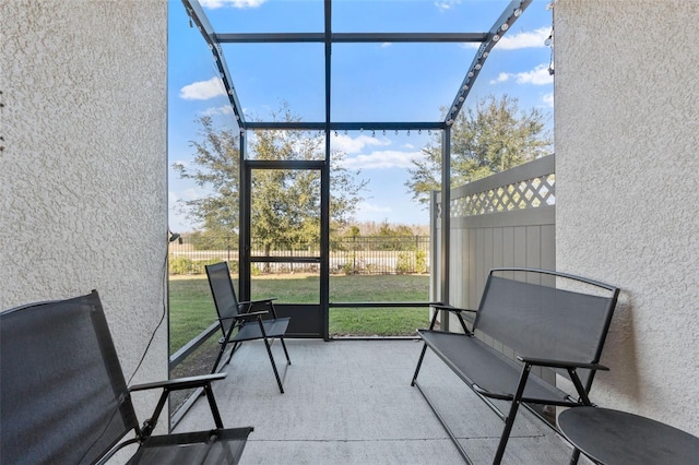 view of sunroom / solarium