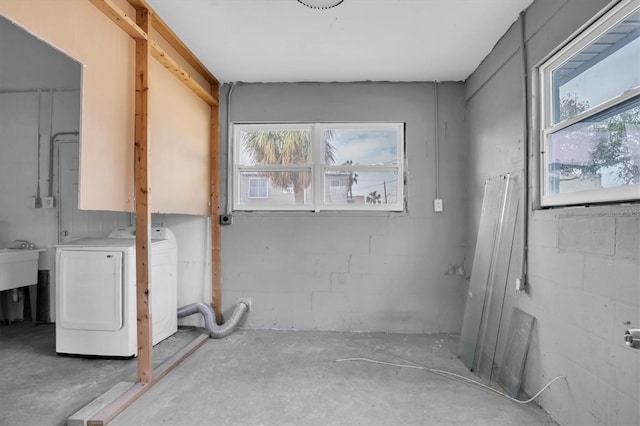 interior space featuring washer / clothes dryer