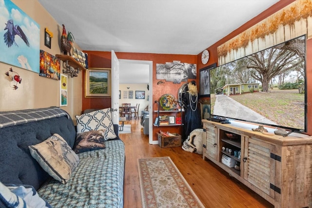 interior space featuring light wood-type flooring