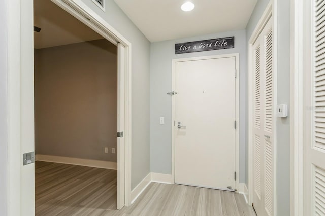 interior space featuring light wood-type flooring