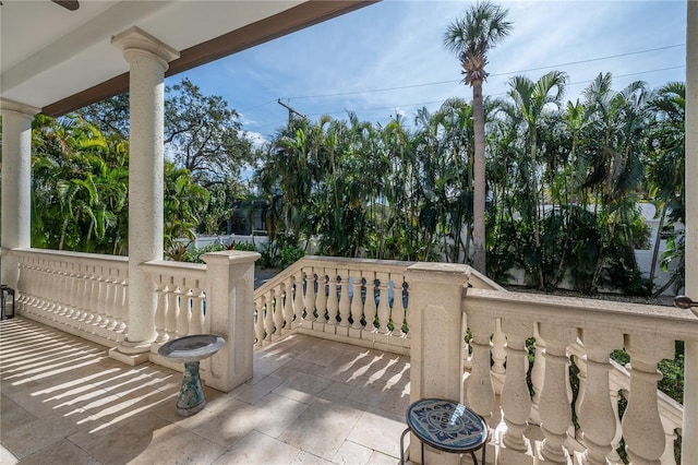 view of patio / terrace featuring a balcony