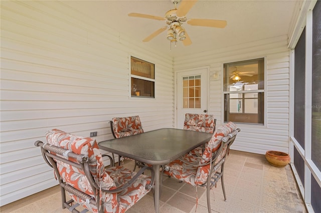 view of sunroom