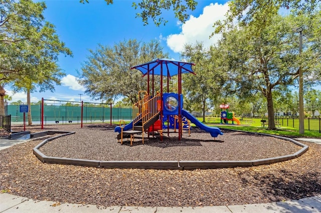 view of jungle gym