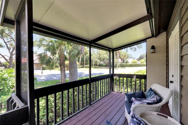 sunroom featuring a wealth of natural light