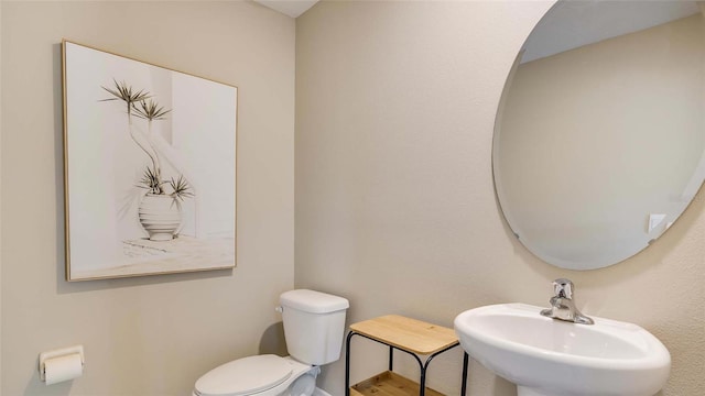 bathroom with sink and toilet