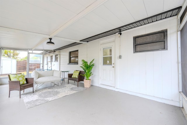 view of sunroom