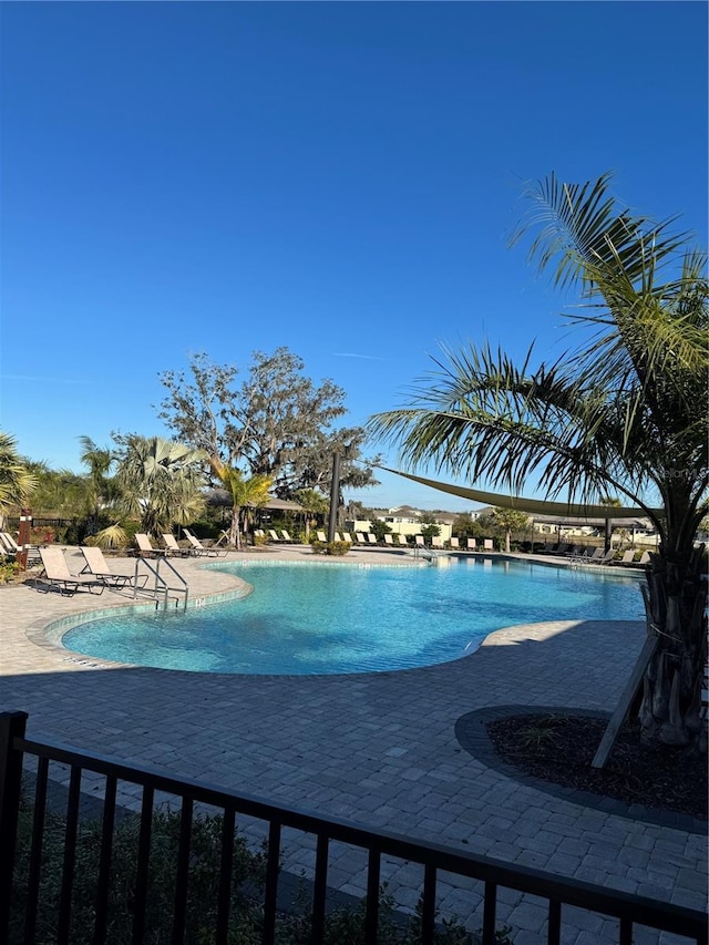 view of pool featuring a patio area