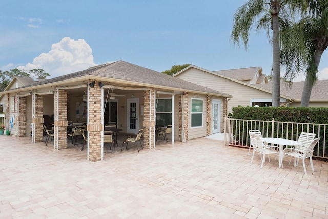 rear view of property with a patio