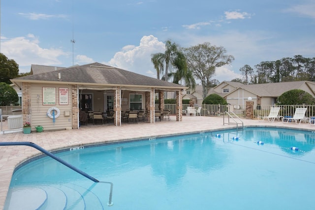 view of pool with a patio area