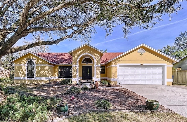 view of front of house featuring a garage