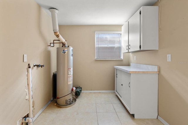 utility room with water heater