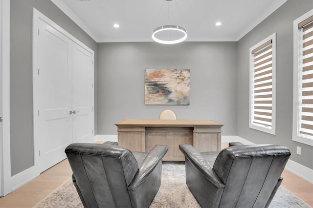 interior space featuring light wood-type flooring