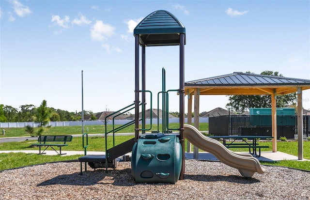 view of jungle gym