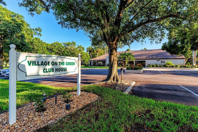 view of community sign