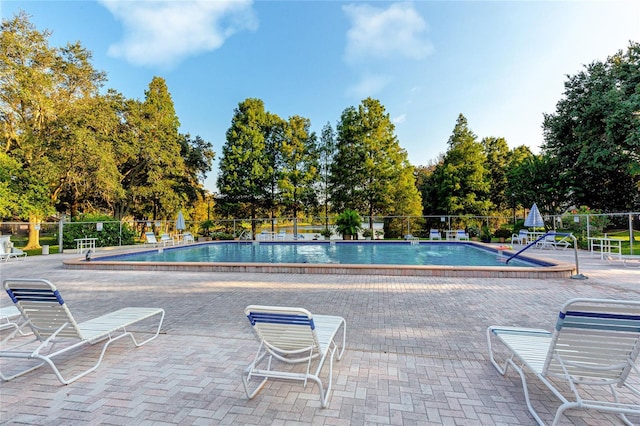 view of pool with a patio