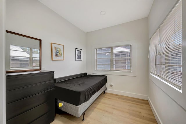 bedroom featuring light hardwood / wood-style floors