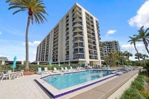 pool with a patio area