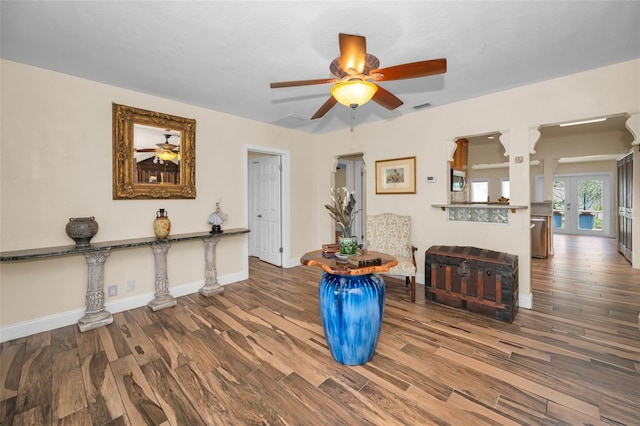 546 Orangewood Dr, Dunedin, FL 34698 - hall with wood finished floors and baseboards