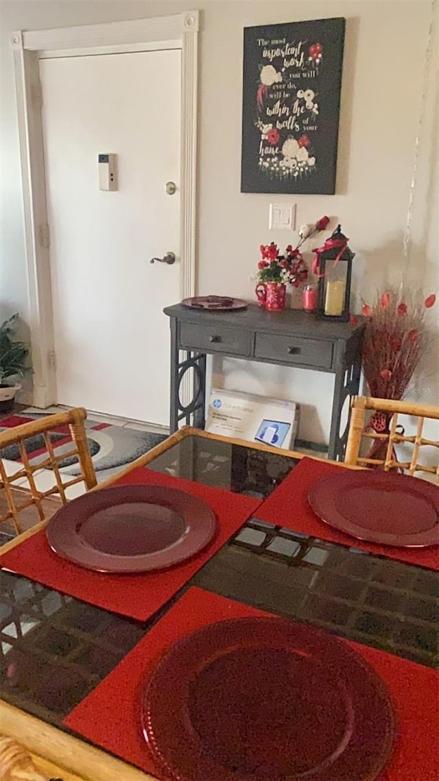 view of dining room