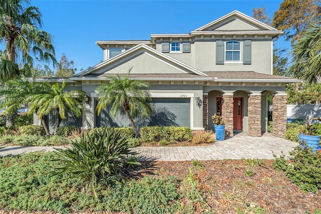 view of front of home featuring a garage