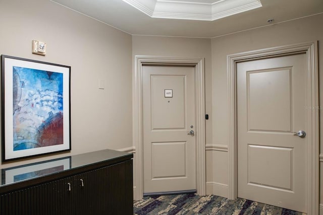 450 Knights Run Ave Unit 605, Tampa, FL 33602 - interior space featuring crown molding and a tray ceiling