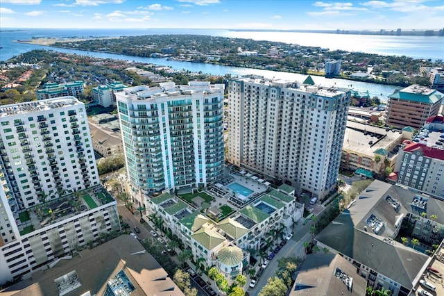 450 Knights Run Ave Unit 605, Tampa, FL 33602 - bird's eye view with a water view