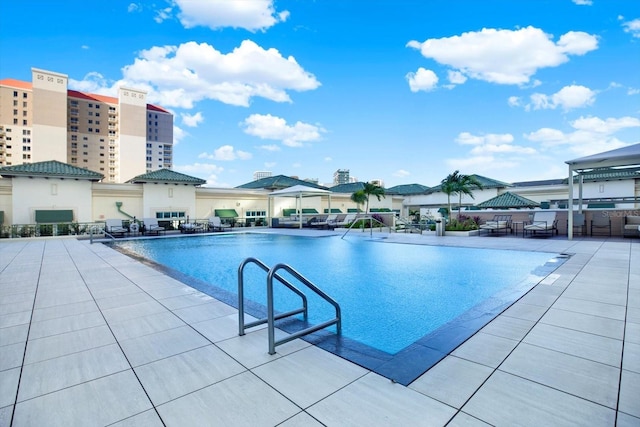 450 Knights Run Ave Unit 605, Tampa, FL 33602 - view of pool with a gazebo and a patio area