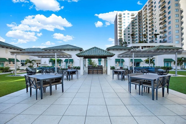 450 Knights Run Ave Unit 605, Tampa, FL 33602 - view of patio / terrace with a pergola and a gazebo