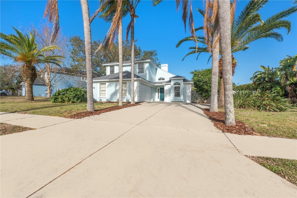 view of front of house with a front yard