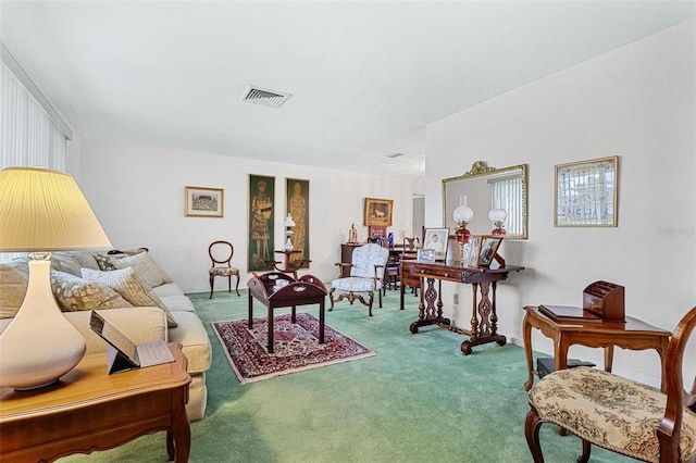 view of carpeted living room