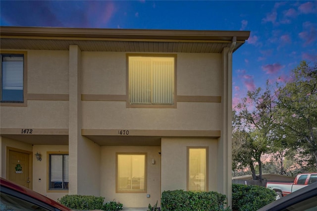 view of front of property with stucco siding