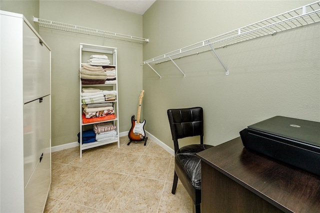 view of tiled office space