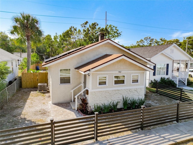 bungalow with cooling unit