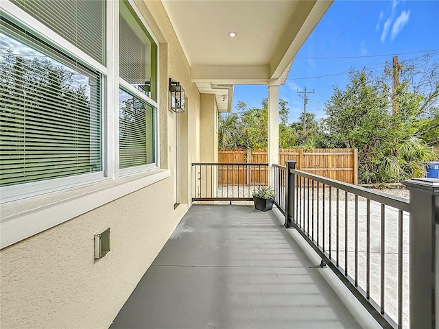 view of balcony