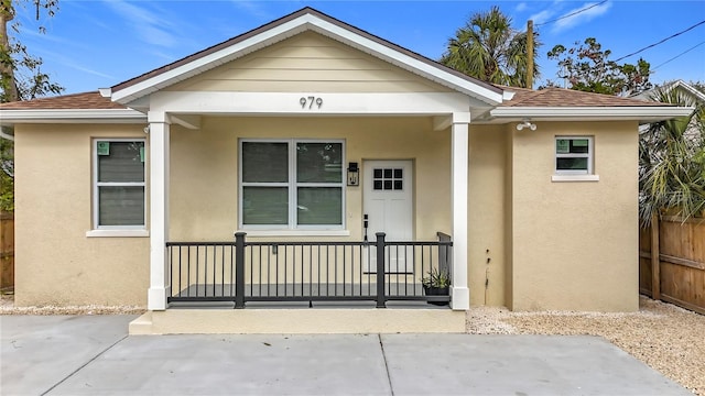 view of front of house with a porch