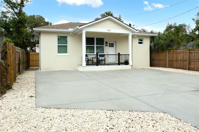 view of front of property with a porch