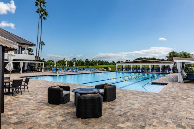 view of pool with a patio