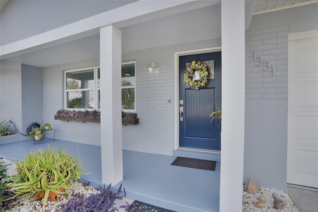 view of doorway to property