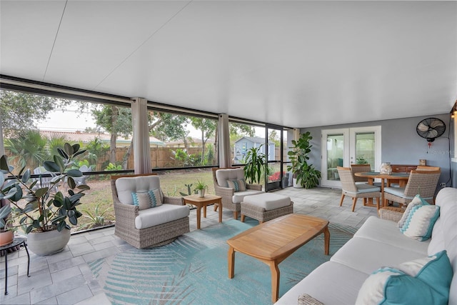 view of sunroom / solarium