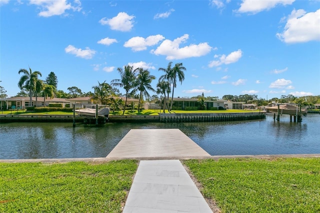 exterior space with a dock