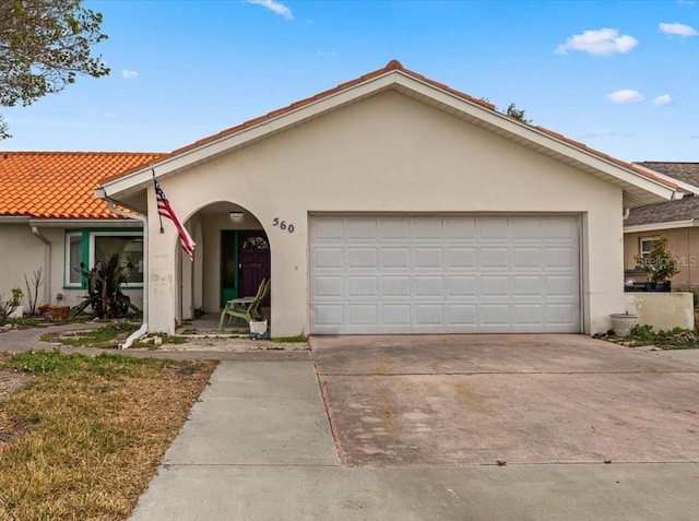 view of front of house featuring a garage